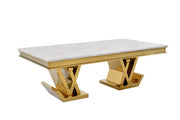 DT2000G-LV 78.7 x 39.4 x 29.5 inches Stainless Steel Dining Table - 210000007503