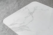 DT2006 80 X 40 X 30 -STAINLESS STEEL + MARBLE  DINING TABLE - 210000007465