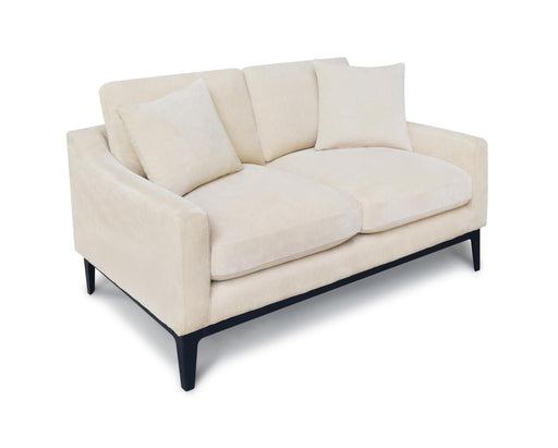 Duarte Transitional Upholstered Loveseat with Reversible Cushions Latte - 511382