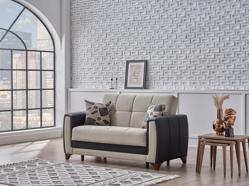 Dublin Boss Cream 3-Seat Sleeper Sofa from Bellona - Lara Furniture