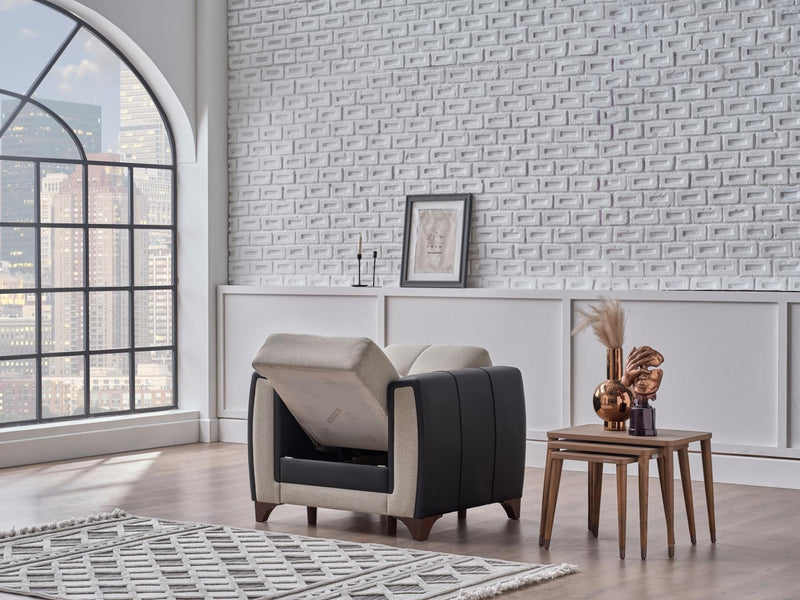 Dublin Boss Cream 3-Seat Sleeper Sofa from Bellona - Lara Furniture