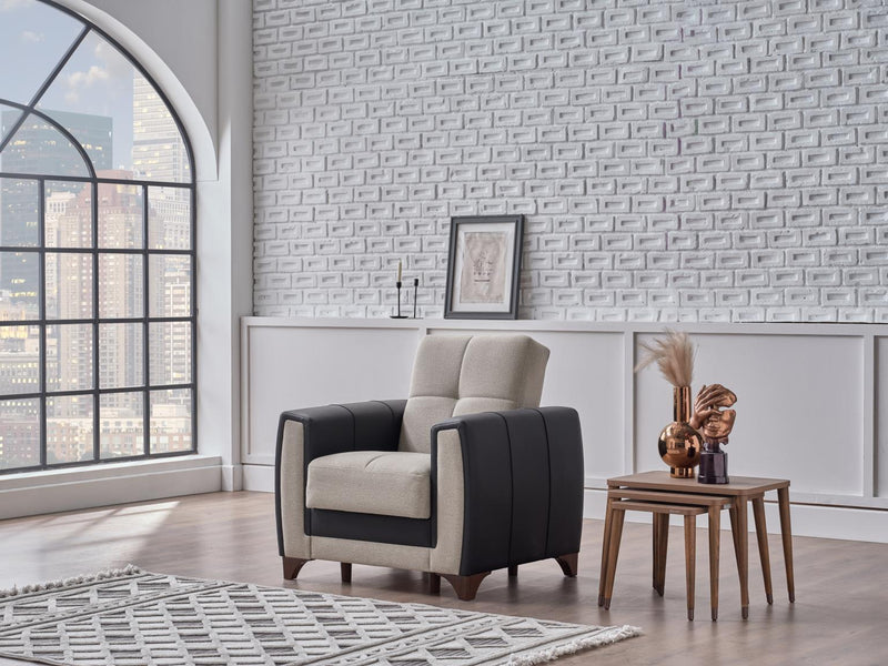 Dublin Boss Cream 3-Seat Sleeper Sofa from Bellona - Lara Furniture