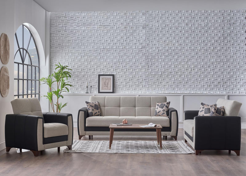 Dublin Boss Cream 3-Seat Sleeper Sofa from Bellona - Lara Furniture