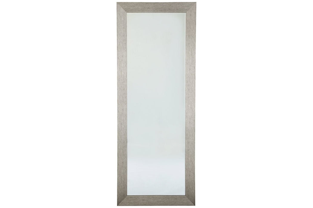 Duka Silver Finish Floor Mirror - Gate FurnitureMirror