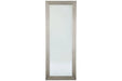 Duka Silver Finish Floor Mirror - Gate FurnitureMirror