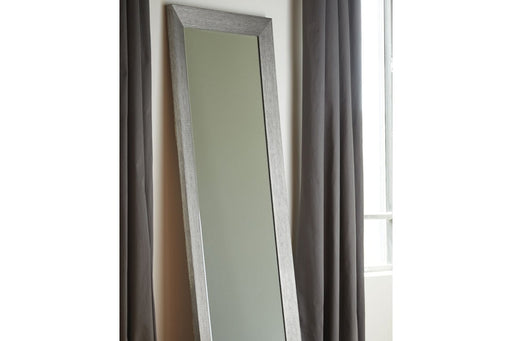 Duka Silver Finish Floor Mirror - Gate FurnitureMirror