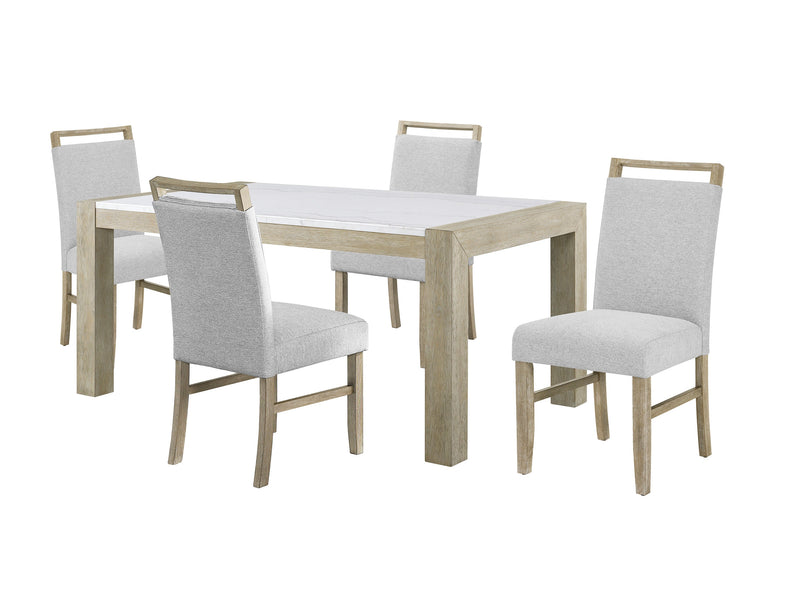 Dune Light Gray Genuine Marble Dining Table - Lara FurnitureDining Table