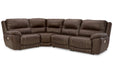 Dunleith Chocolate 4 - Piece Power Reclining Sectional - Gate FurniturePower Reclining Sectional