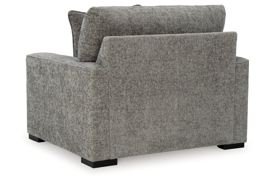 Dunmor Graphite Sofa, Loveseat, Oversized Chair and Ottoman - Gate FurnitureSectional