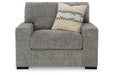 Dunmor Graphite Sofa, Loveseat, Oversized Chair and Ottoman - Gate FurnitureSectional
