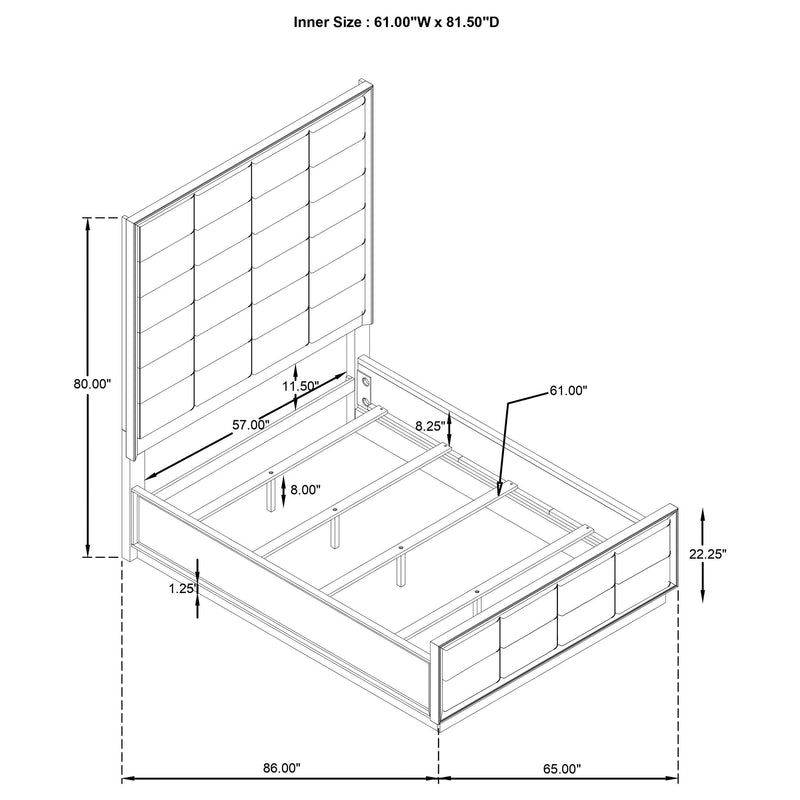 Durango 5-piece Queen Bedroom Set Taupe Oak - 223271Q-S5