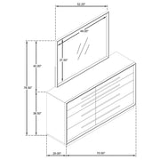 Durango 8-drawer Dresser and Mirror Taupe Oak - 223273M