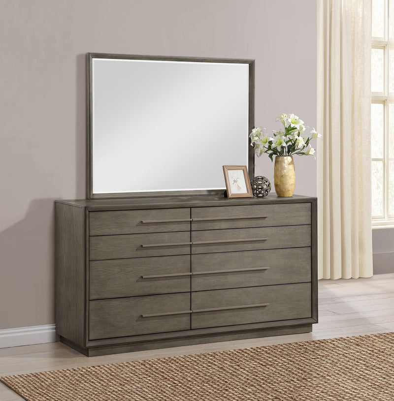 Durango 8-drawer Dresser and Mirror Taupe Oak - 223273M