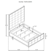 Durango 80-inch California King Panel Bed Taupe Oak - 223271KW
