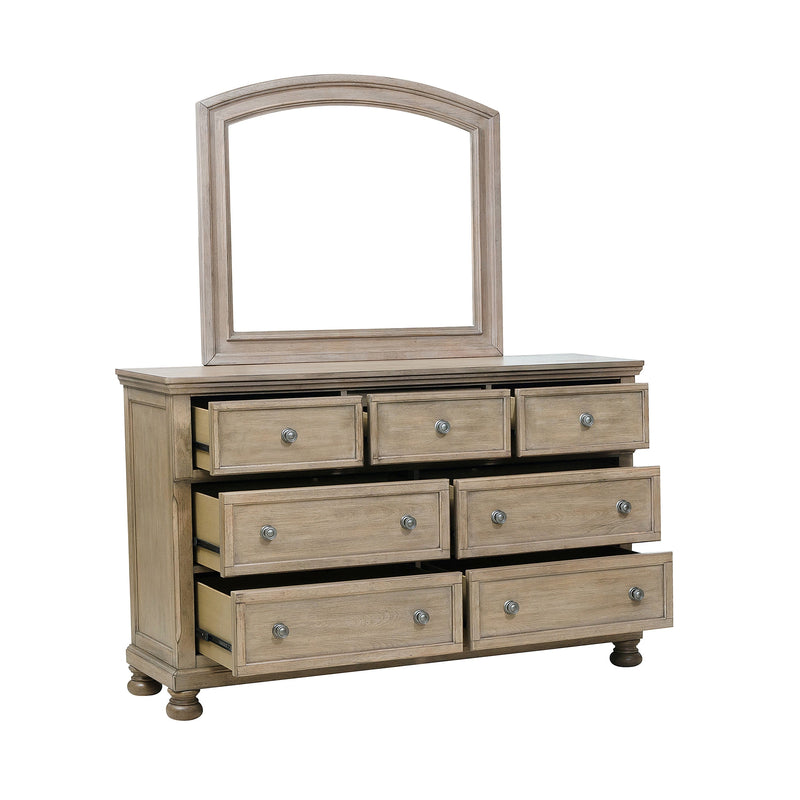 Bethel Wire Brushed Gray Sleigh Storage Platform Bedroom Set - Lara FurnitureBedroom Set