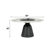 Eamon Round Dining Table W/Ceramic Top - DN05455