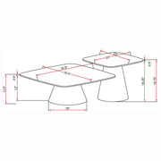 Eason 2-piece Cocktail Coffee Table Set Concrete and Black - 703500