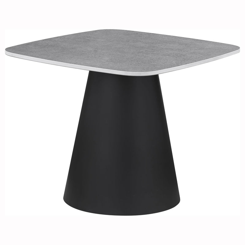 Eason 2-piece Cocktail Coffee Table Set Concrete and Black - 703500