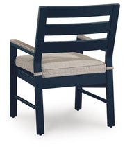 East Beach Navy Blue/Driftwood Outdoor Arm Chair with Cushion (Set of 2) - PCP587-601A