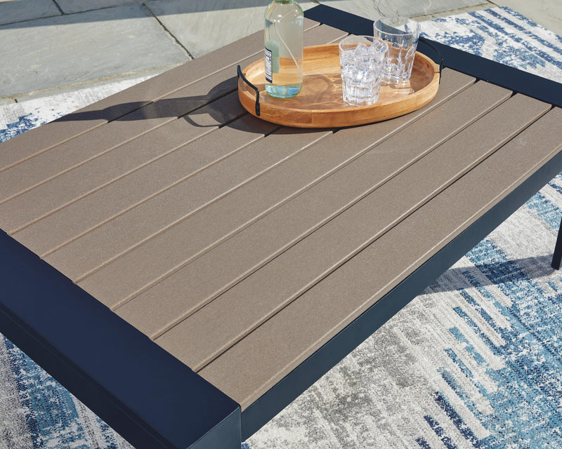 East Beach Navy Blue/Driftwood Outdoor Coffee Table - PCP587-701