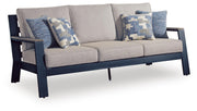 East Beach Navy Blue/Driftwood Outdoor Sofa with Cushion - PCP587-838