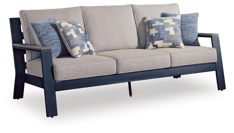 East Beach Navy Blue/Driftwood Outdoor Sofa with Cushion - PCP587-838
