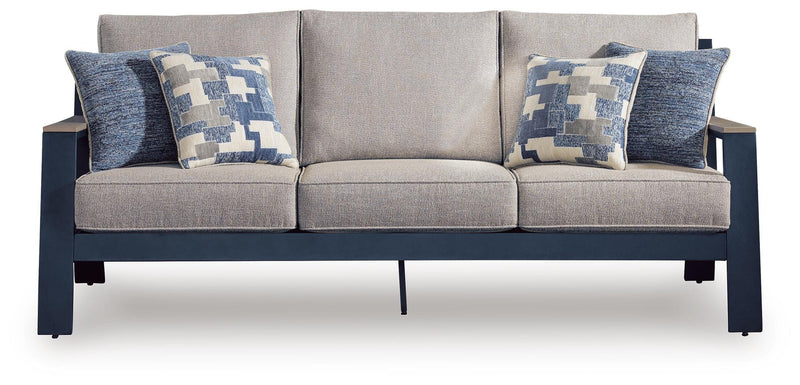 East Beach Navy Blue/Driftwood Outdoor Sofa with Cushion - PCP587-838