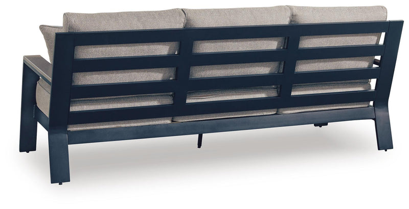 East Beach Navy Blue/Driftwood Outdoor Sofa with Cushion - PCP587-838