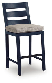 East Beach Navy Blue Outdoor Counter Height Bar Stool (Set of 2) - PCP587-124