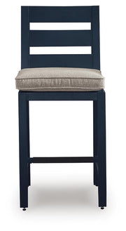 East Beach Navy Blue Outdoor Counter Height Bar Stool (Set of 2) - PCP587-124