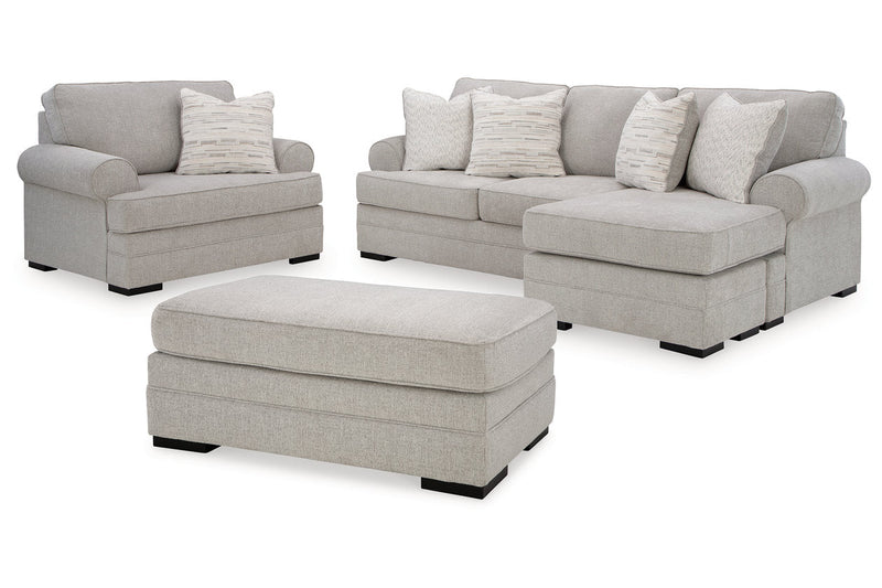 Eastonbridge Sofa Chaise, Oversized Chair, and Ottoman - Lara FurnitureSectional