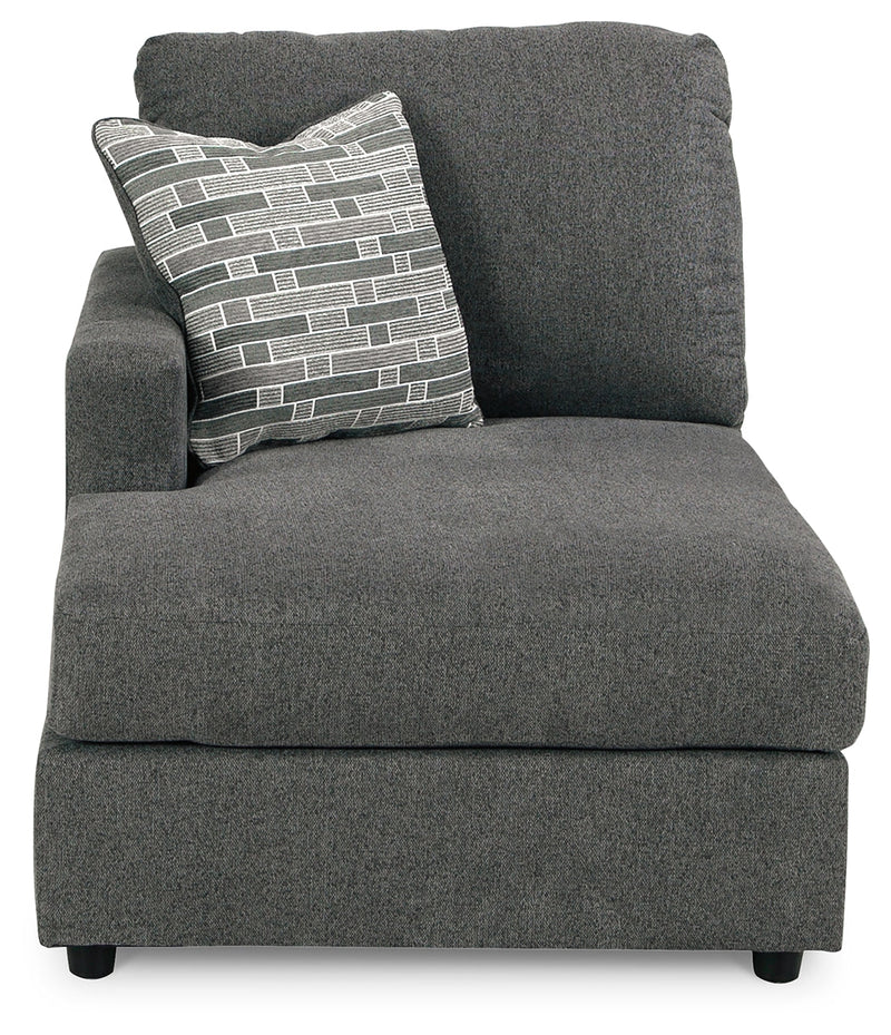 Edenfield Charcoal 3-Piece Sectional with Ottoman from Ashley - Lara Furniture