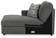 Edenfield Charcoal 3-Piece Sectional with Ottoman from Ashley - Lara Furniture