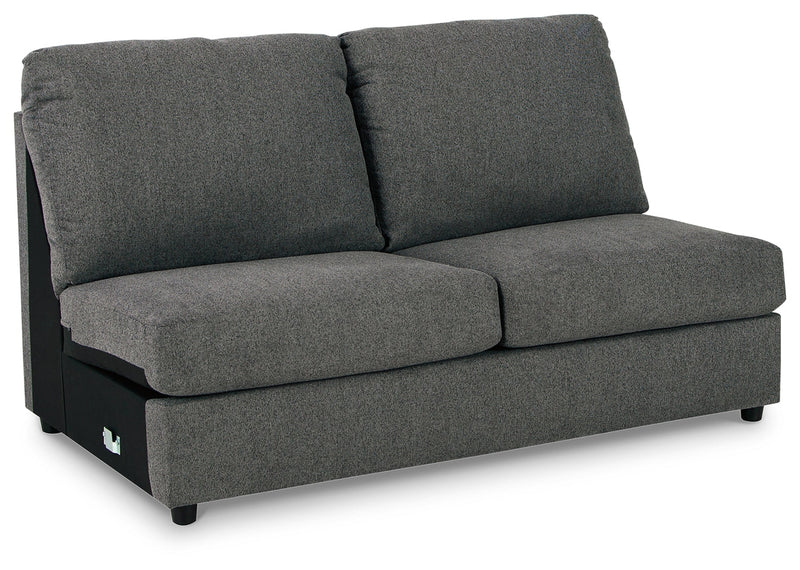 Edenfield Charcoal 3-Piece Sectional with Ottoman from Ashley - Lara Furniture