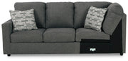 Edenfield Charcoal 3-Piece Sectional with Ottoman from Ashley - Lara Furniture
