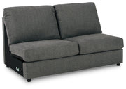 Edenfield Charcoal 3-Piece Sectional with Ottoman from Ashley - Lara Furniture