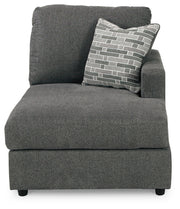 Edenfield Charcoal 3-Piece Sectional with Ottoman from Ashley - Lara Furniture