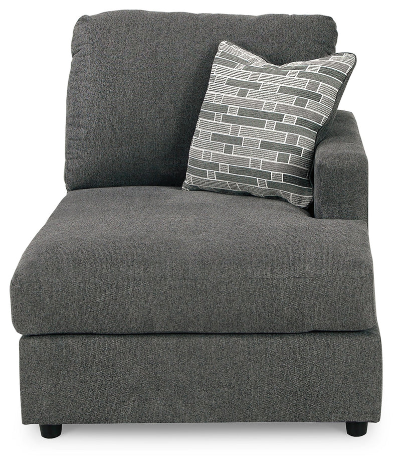 Edenfield Charcoal 3-Piece Sectional with Ottoman from Ashley - Lara Furniture