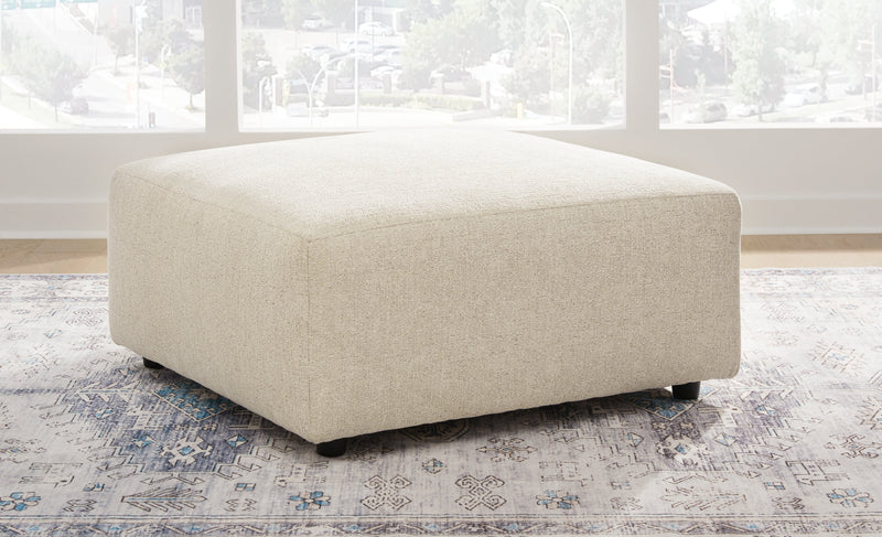 Edenfield Linen 3-Piece Sectional with Ottoman from Ashley - Lara Furniture
