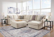 Edenfield Linen 3-Piece Sectional with Ottoman from Ashley - Lara Furniture