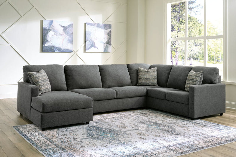 Edenfield Charcoal LAF Sectional - Lara FurnitureSectional