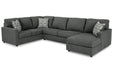 Edenfield Charcoal RAF Sectional - Gate FurnitureSectional