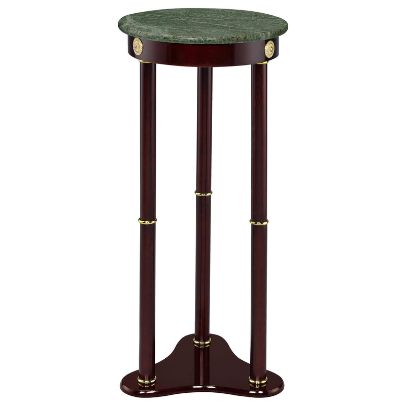 Edie Round Marble Top Plant Stand Merlot - 3315