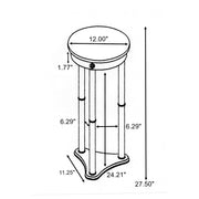 Edie Round Marble Top Plant Stand Merlot - 3315