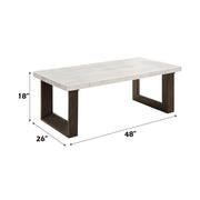 Edwyn Coffee Table w/Marble Top - LV03205