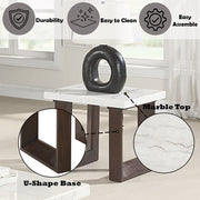 Edwyn End Table w/Marble Top - LV03206