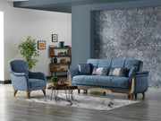 Efes Convertible Loveseat in Blue - 200-ELIF-EFE-E166-2
