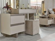 Efes Mum Bedroom (Queen Frame With Headboard & Dresser With Mirror & Ottoman & 2 Nightstand) - 200-MUM-EFE-150-QUE-SET