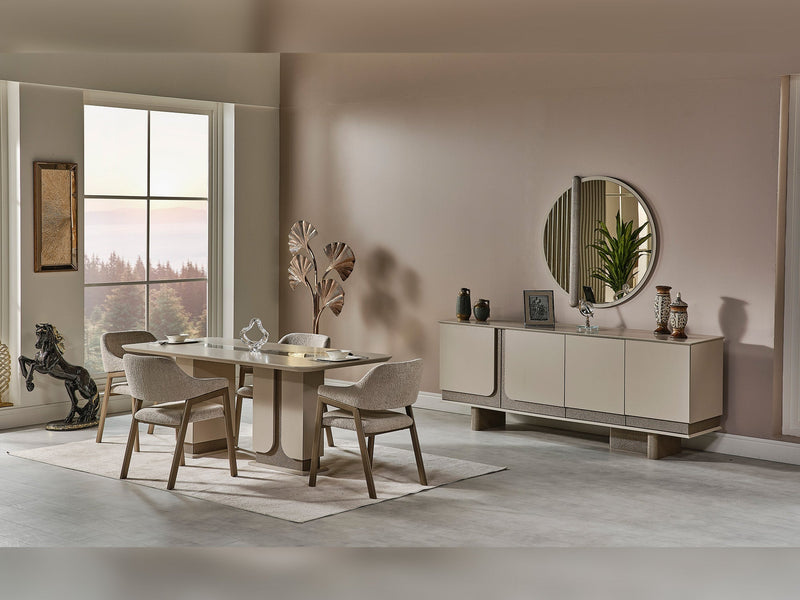 Efes Mum Diningroom (Consol With Mirror & Dining Table & 6 Dining Chair) - 200-MUM-EFE-DT-6-SET