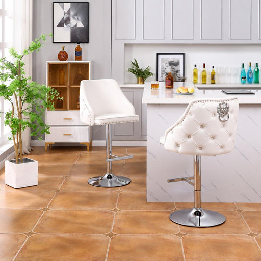Elaine - 360° Swivel Barstool with Electroplated Lion Head Pull Tab 2PC/CTN - D824-C